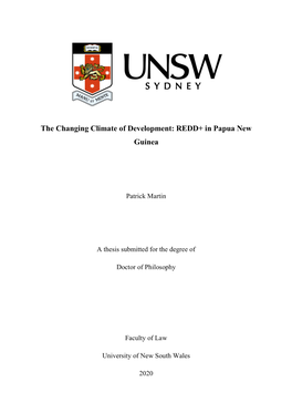 The Changing Climate of Development : REDD+ In