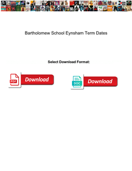 Bartholomew School Eynsham Term Dates