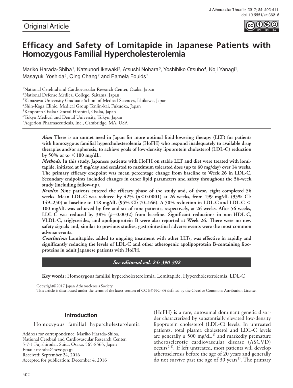 Efficacy And Safety Of Lomitapide In Japanese Patients With Homozygous Familial 2755