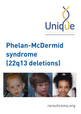 Phelan-Mcdermid Syndrome (22Q13 Deletions)