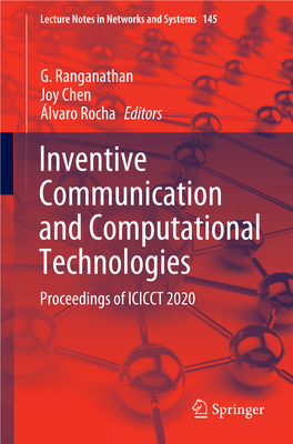 Inventive Communication and Computational Technologies Proceedings of ICICCT 2020 Lecture Notes in Networks and Systems