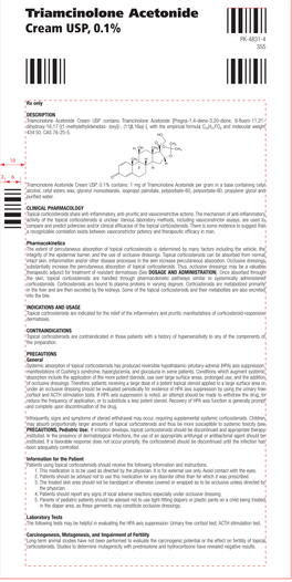 Triamcinolone Acetonide Cream USP, 0.1%