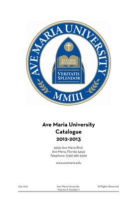 2012-2013 Academic Catalogue