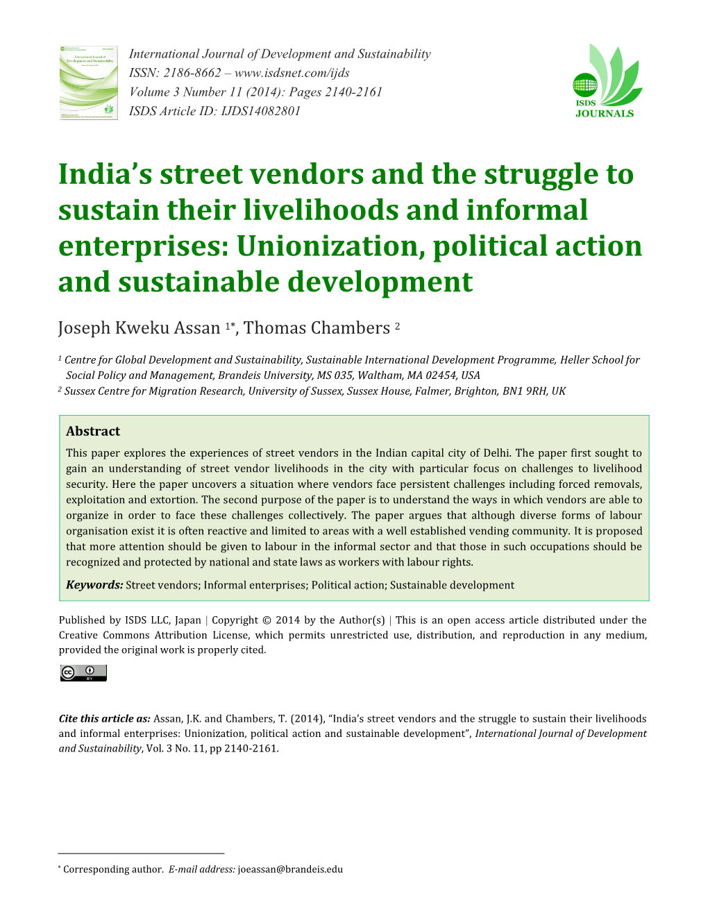 India's Street Vendors and the Struggle to Sustain Their Livelihoods And