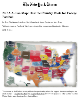 N.C.A.A. Fan Map: How the Country Roots for College Football