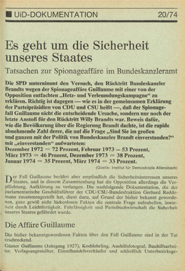 UID 1974 Nr. 20 Beilage: Dokumentation, Union in Deutschland