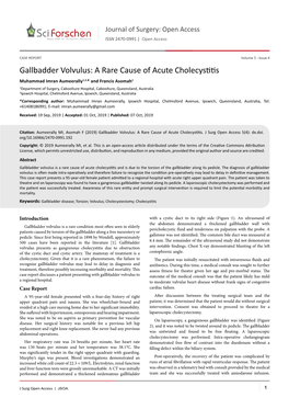 Gallbadder Volvulus: a Rare Cause of Acute Cholecystitis