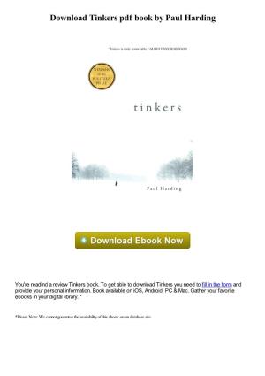 Download Tinkers Pdf Book by Paul Harding