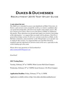 Dukes & Duchesses