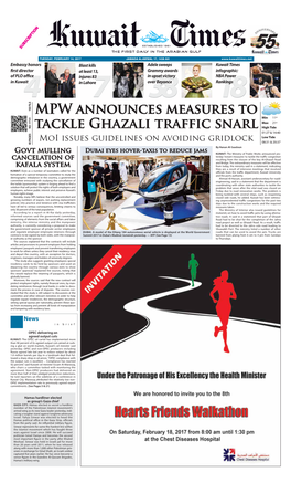 MPW ANNOUNCES MEASURES to Tackle Ghazali Traffic Snarl