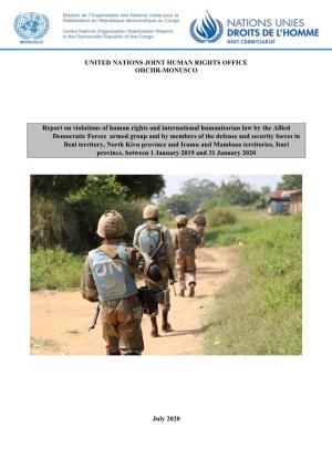 Report on Violations of Human Rights and International Humanitarian Law by the Allied Democratic Forces Armed