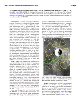 New Crater Size-Frequency Distribution Measurements for Cone Crater at the Apollo 14 Landing Site