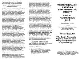 Brochure Scientific Prog. Western, 2012, Nov. 5 Version