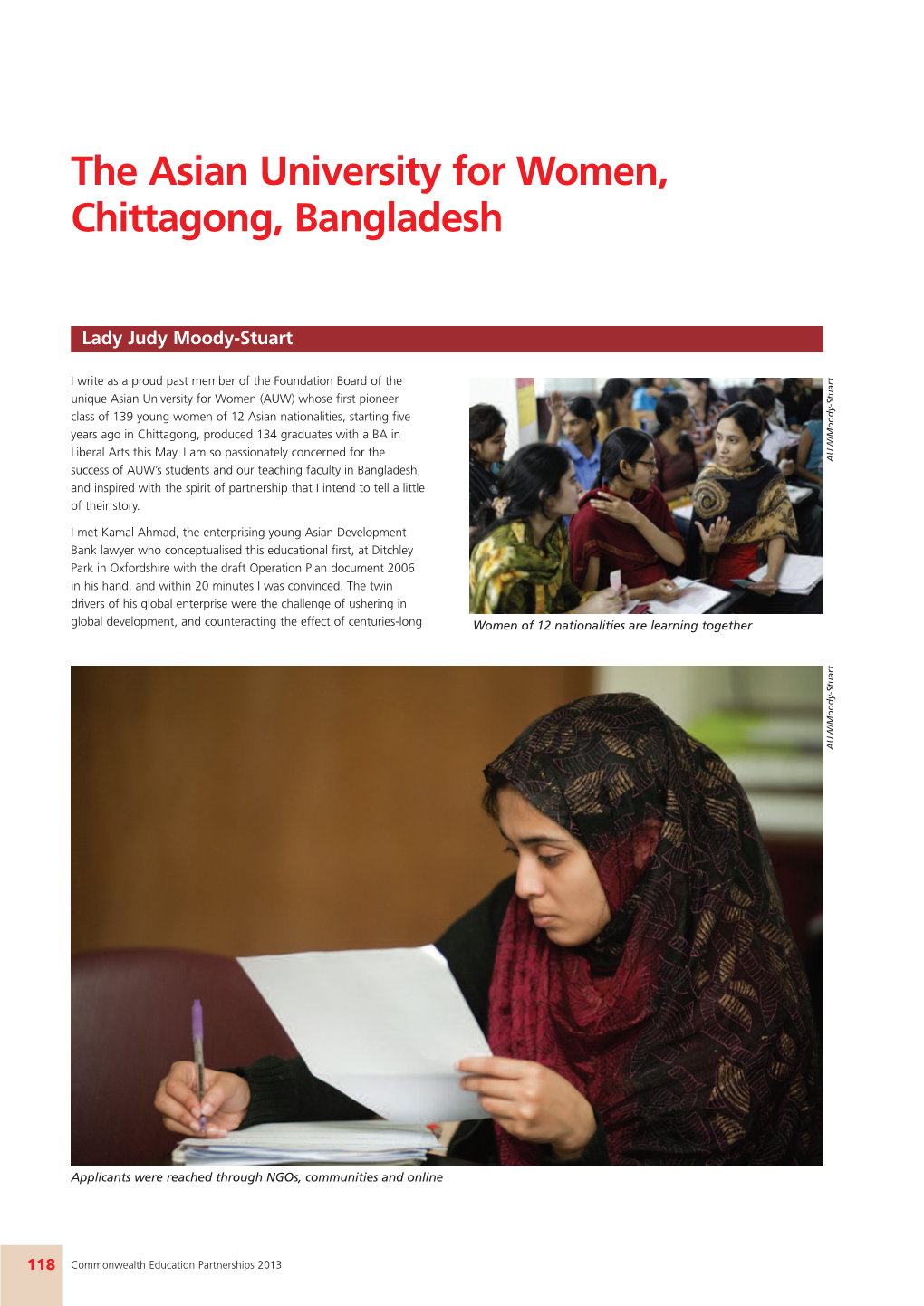 The Asian University for Women, Chittagong, Bangladesh