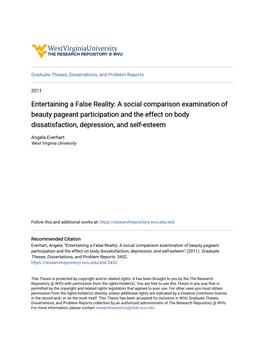 A Social Comparison Examination of Beauty Pageant Participation and the Effect on Body Dissatisfaction, Depression, and Self-Esteem