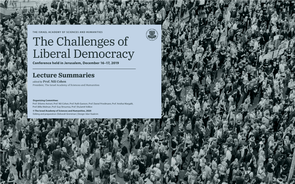 The Challenges of Liberal Democracy Conference Held in Jerusalem, December 16–17, 2019