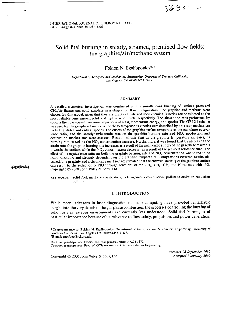Solid Fuel Burning in Steady, Strained, Premixed Flow Fields the