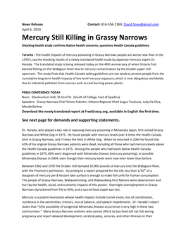 Mercury Still Killing in Grassy Narrows (2010)