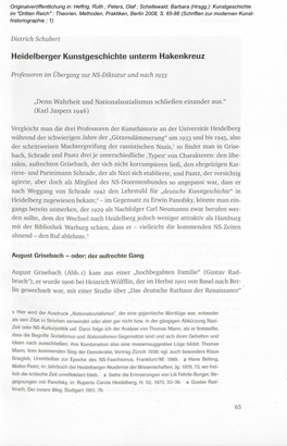 Heidelberger Kunstgeschichte Unterm Hakenkreuz