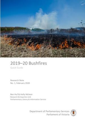 2019–20 Bushfires Quick Guide