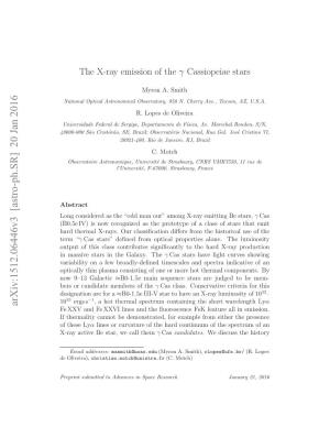 The X-Ray Emission of the Γ Cassiopeiae Stars