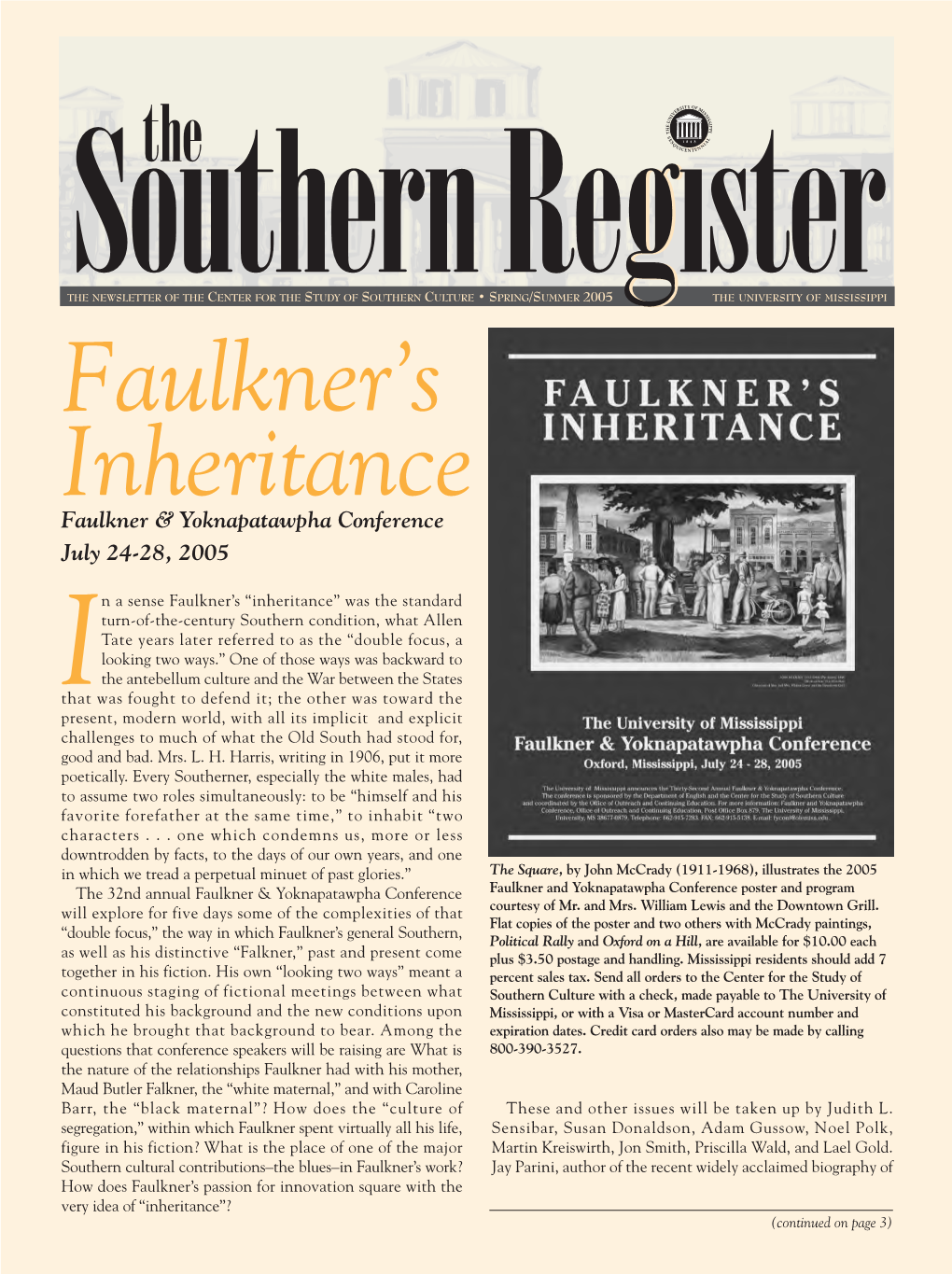 Southern Register S/S 2005