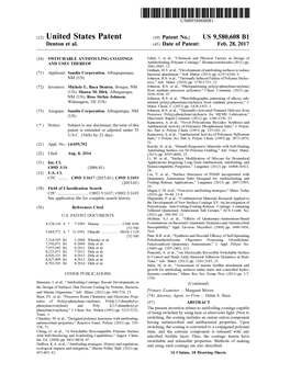 (12) United States Patent (10) Patent No.: US 9,580,608 B1 Denton Et Al