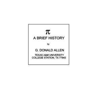 The Early History of Pi