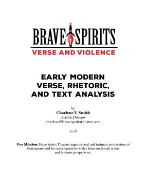 Early Modern Verse, Rhetoric, and Text Analysis