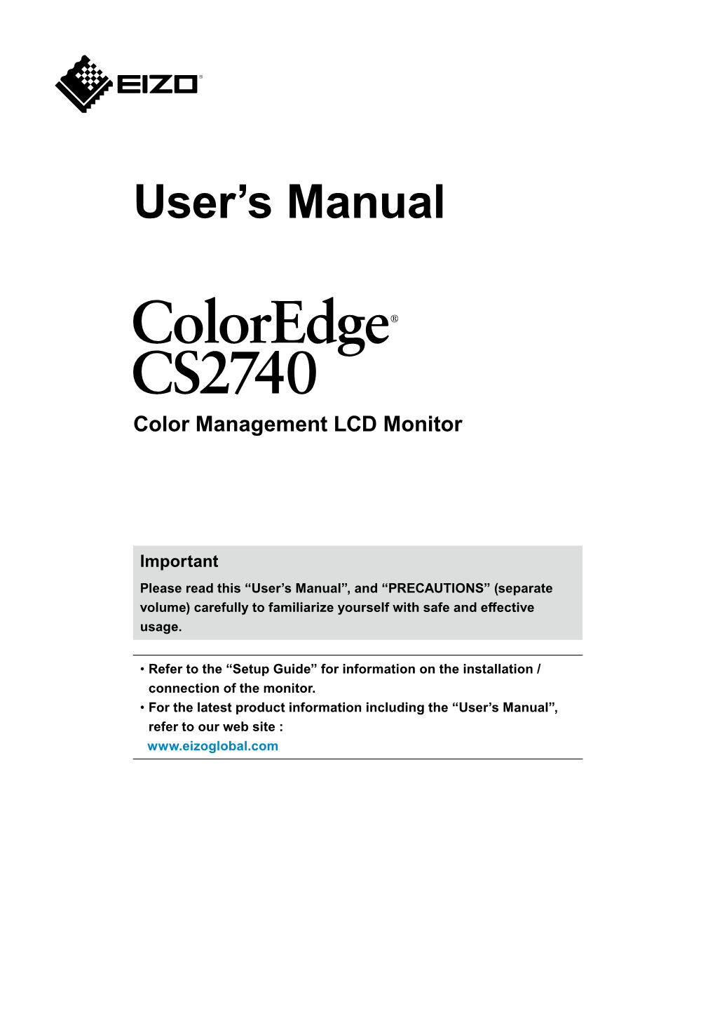 Coloredge CS2740 User's Manual
