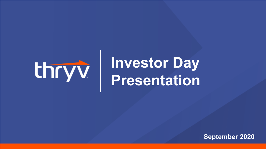 Investor Day Presentation