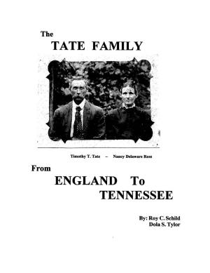 TATE FAMILY ENGLAND to TENNESSEE