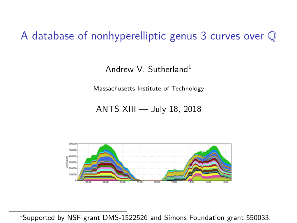 A Database of Nonhyperelliptic Genus 3 Curves Over Q