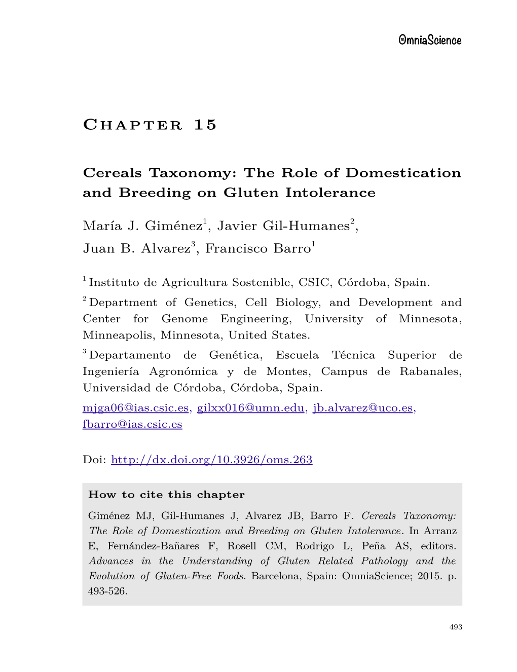 The Role of Domestication and Breeding on Gluten Intolerance