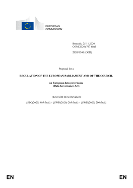 767 Final 2020/0340 (COD) Proposal for a REGULATION OF