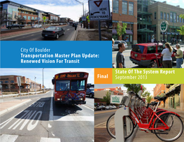 Renewed Vision for Transit State of the System Report Final September 2013