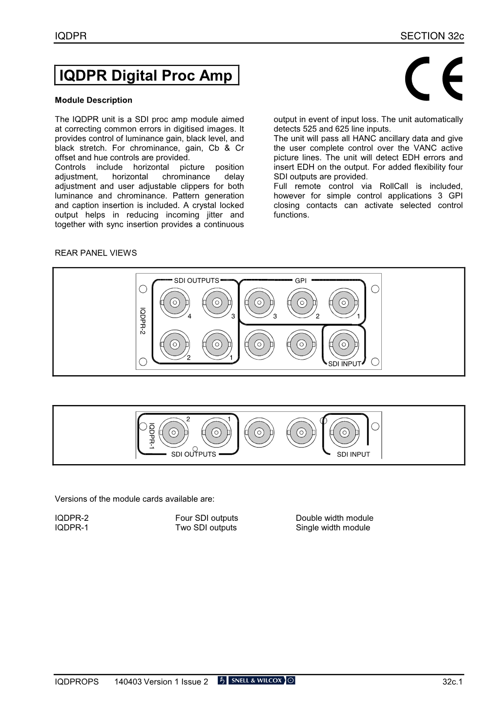 IQDPR Digital Proc Amp C Module Description