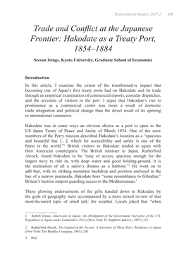 Hakodate As a Treaty Port, 1854–1884