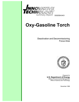 Oxy-Gasoline Torch