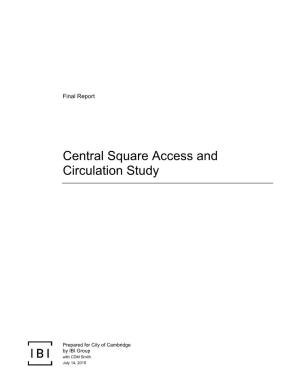 Central Square Bus Access and Circulation Study