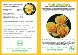 Phab Gold Rose Order Form Refer to Price List and Delivery Notes on Page 4