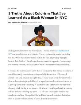 5 Truths About Colorism That I've Learned As a Black Woman in NYC
