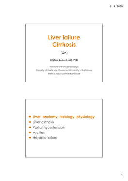 Liver Failure Cirrhosis