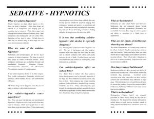 Facts About Drugs: Sedative Hypnotics