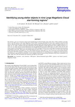 Identifying Young Stellar Objects in Nine Large Magellanic Cloud Star-Forming Regions