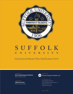 Suffolk University Institutional Master Plan Notification Form