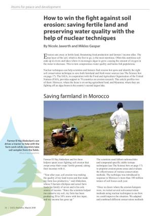 How to Win the Fight Against Soil Erosion: Saving Fertile Land and Preserving Water Quality with the Help of Nuclear Techniques by Nicole Jawerth and Miklos Gaspar