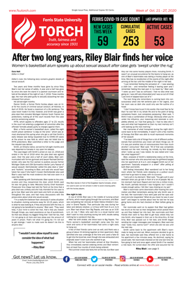 After Two Long Years, Riley Blair Finds Her Voice Women’S Basketball Alum Speaks up About Sexual Assault After Case Gets ‘Swept Under the Rug’