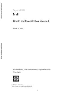 Mali Growth and Diversification