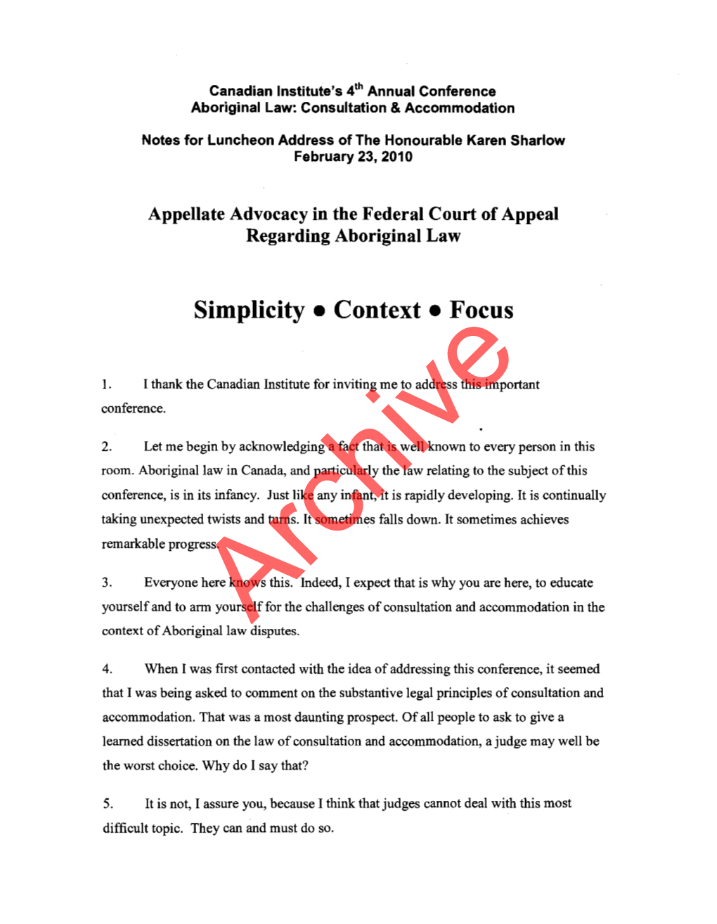 Appellate Advocacy in the Federal Court of Appeal Regarding Aboriginal Law